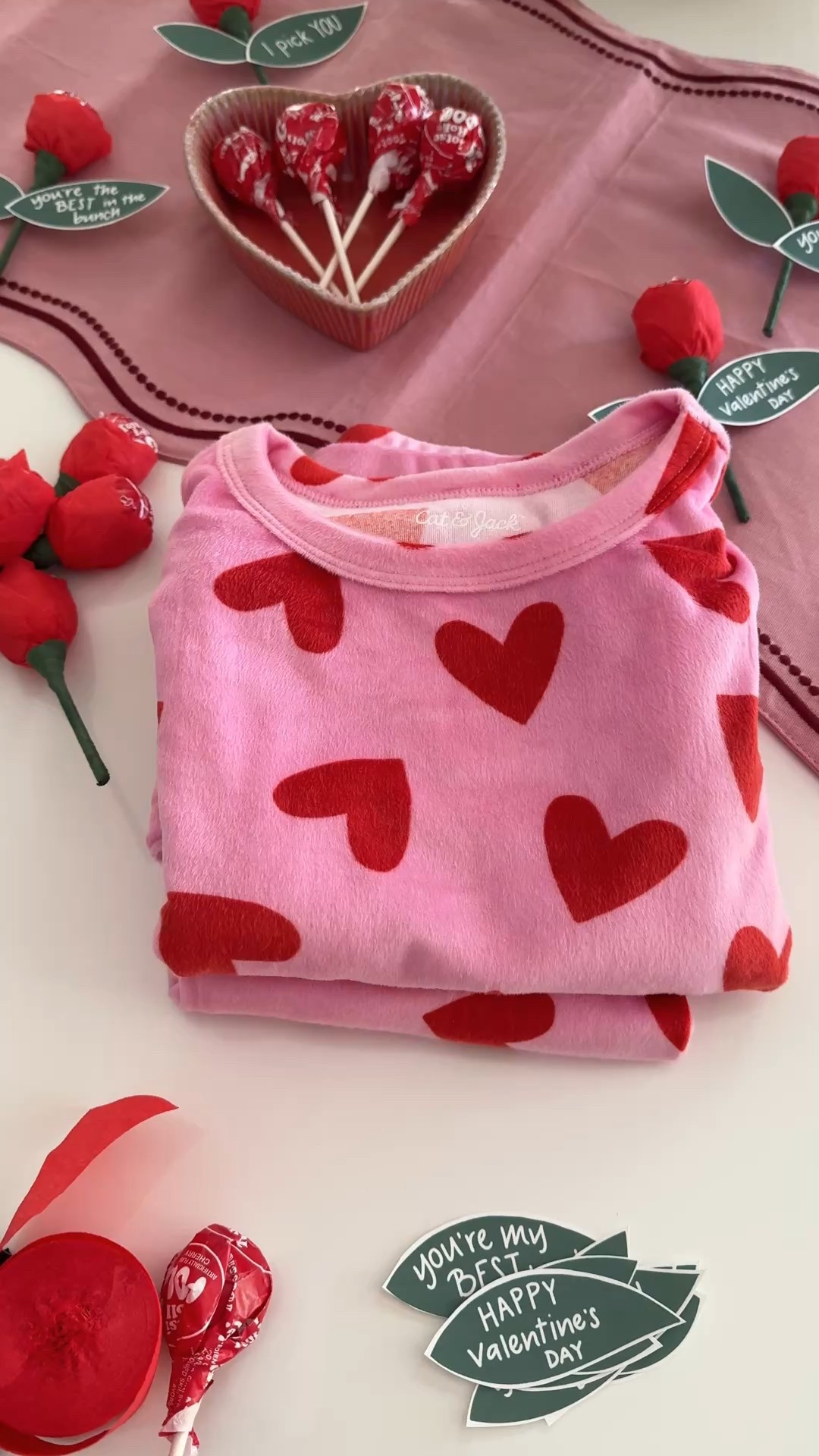 Cute & super soft girls Valentine’s pjs.  Bristol LOVES these! ❤️

#LTKFindsUnder50 #LTKKids #LTKSeasonal