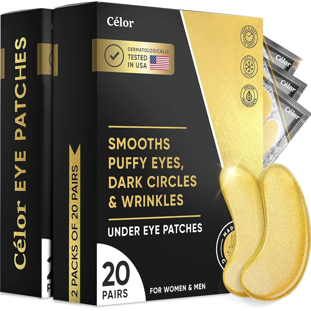 Celor Under Eye Patches for Puffy Eyes and Dark Circles - Eye Masks with Amino Acids & Collagen, ... | Amazon (US)