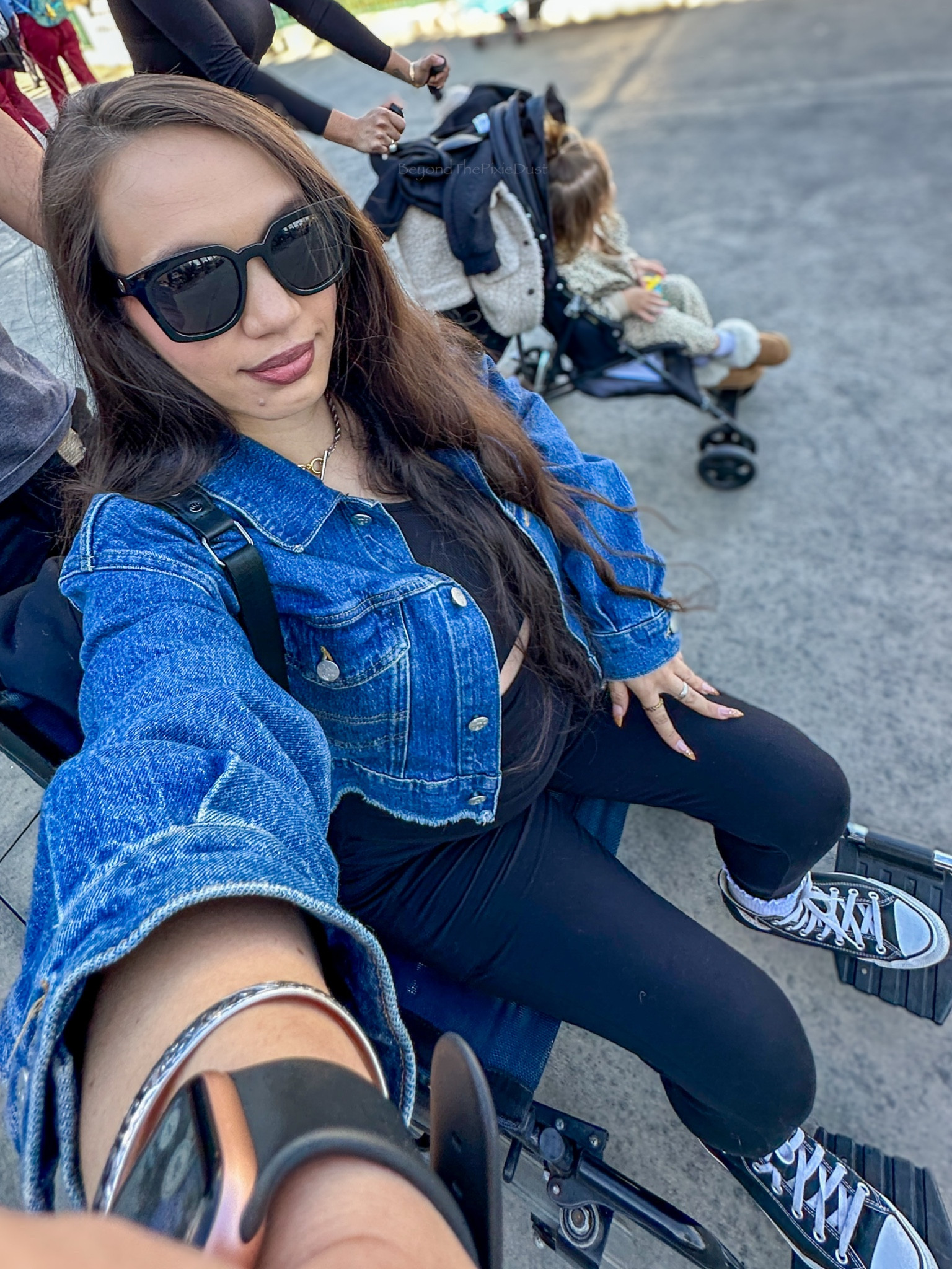 On the first park day of the year, I wore my favorite items from this pregnancy: a pair of maternity leggings and a black crop top from Amazon. I paired these with my Disney 100th Anniversary Tommy Hilfiger jacket, Converse shoes, a Disney Loungefly bag, Mickey Ears, and accessories I always use. I love these leggings as they don't feel like they suffocate my belly like most pregnancy leggings I've tried. I hope this helps you keep it simple when enjoying the parks. I linked my favorite regular leggings, the maturity pair & anything else to help you recreate this look during your Disney trips!

Top: M
Leggings: M

#LTKTravel #LTKStyleTip #LTKBump