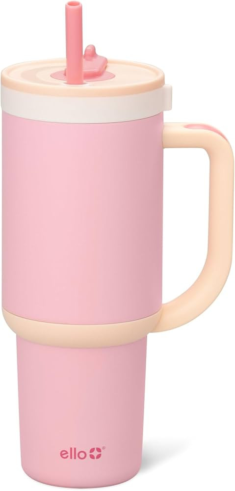 Ello Oasis 30 oz Tumbler with Handle & Retracting Straw | Reusable Insulated Stainless Steel Cup ... | Amazon (US)