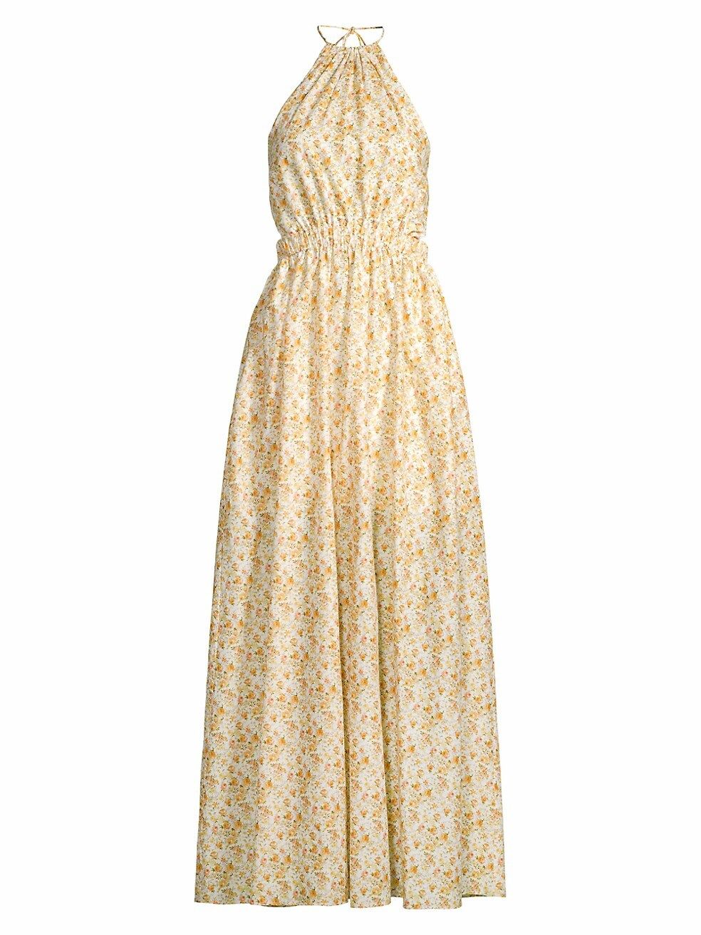 Cara Floral Cotton Halter Dress | Saks Fifth Avenue