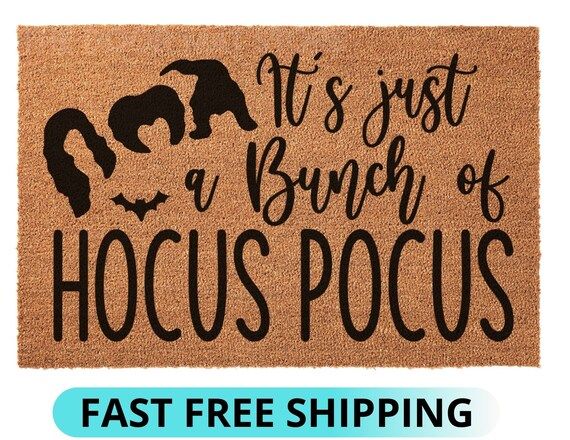 Just a bunch of hocus pocus doormat, Personalized doormat, halloween doormat, porch decor,witches... | Etsy (US)