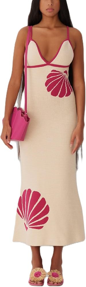 Faretumiya Bodycon Knit Maxi Dress for Women Cutout Backless Tank Dress Sleeveless U Neck Ribbed ... | Amazon (US)