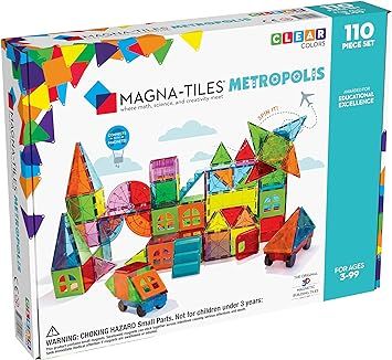 Magna Tiles Metropolis Set, The Original Magnetic Building Tiles for Creative Open-Ended Play, Ed... | Amazon (US)