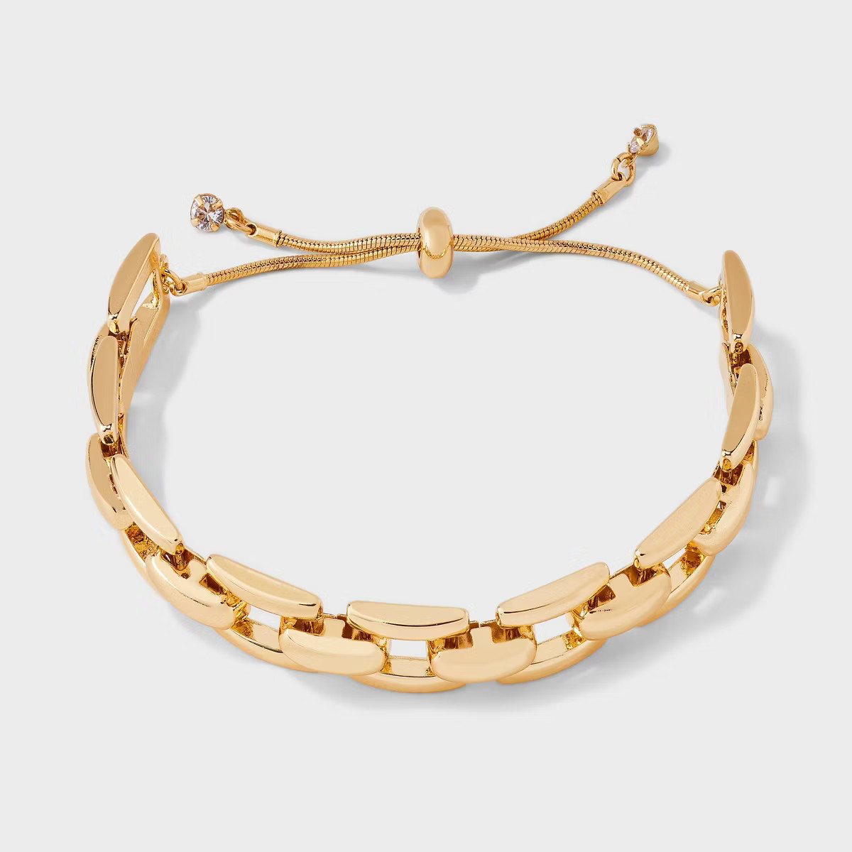 Chainlinked Pull-Tie Bracelet - A New Day™ Gold | Target