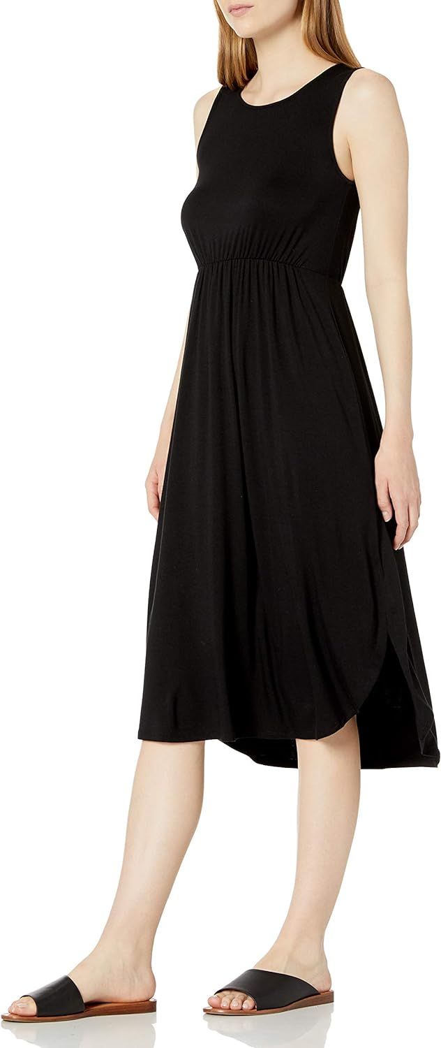 Amazon Essentials Women's Jersey Sleeveless Gathered Midi Dress (Previously Daily Ritual) | Amazon (US)