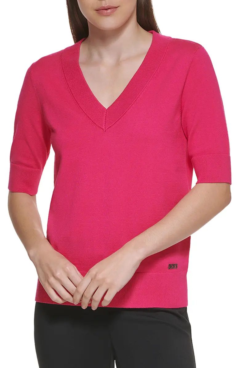V-Neck Short Sleeve Sweater | Nordstrom