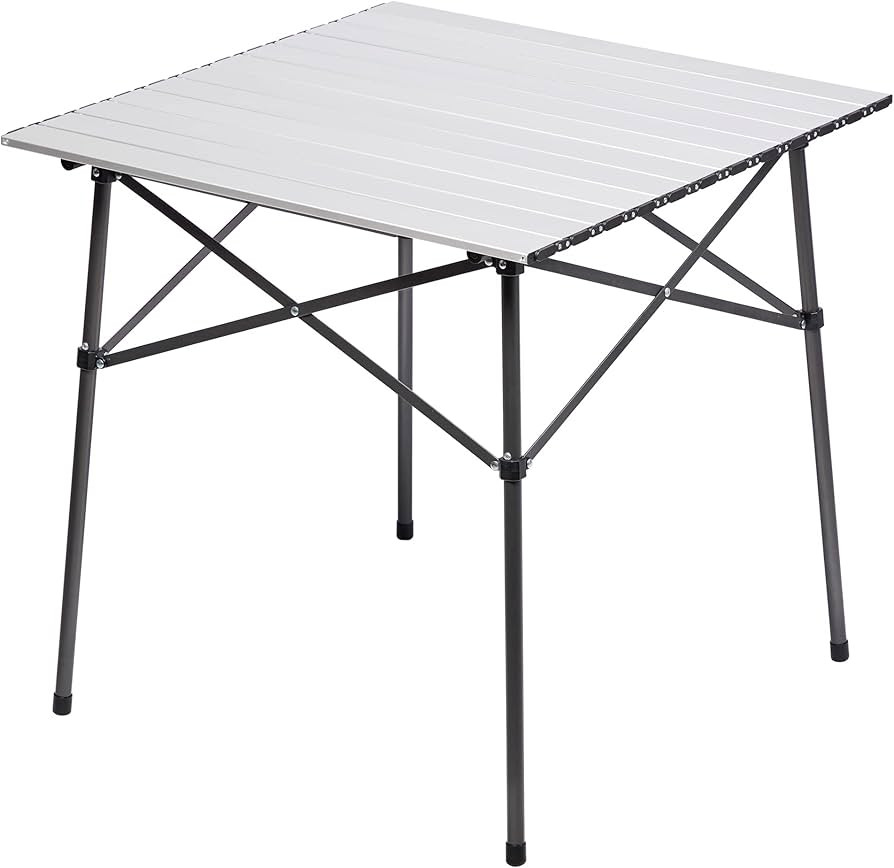 Portal Lightweight Aluminum Folding Square Table Roll Up Top 4 People Compact Table with Carry Ba... | Amazon (US)