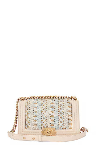 chanel Chanel Tweed Boy Bag in Multi - Ivory. Size all. | FWRD 
