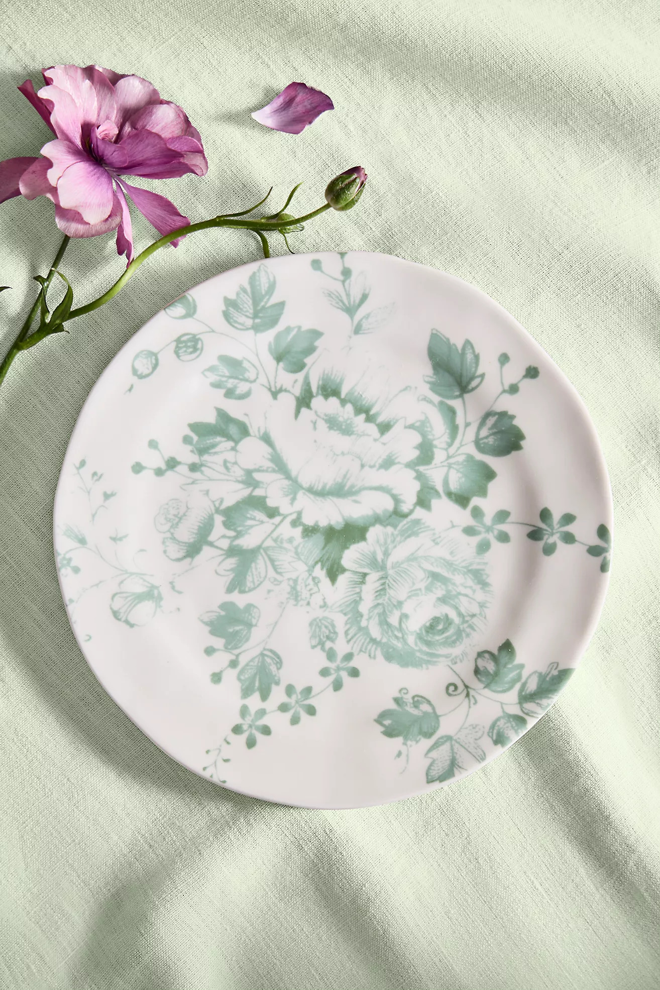 Blooming Transferware Side Plate | Anthropologie (US)