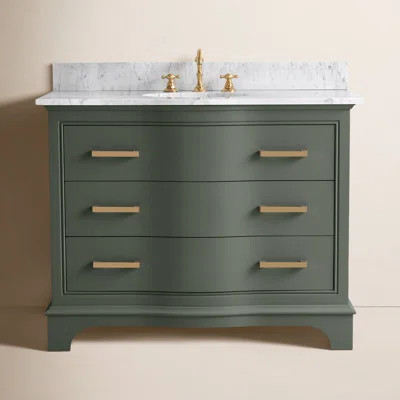 Goleta 42" Single bathroom Vanity with Marble Top | Wayfair North America