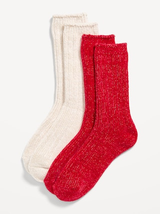 Chenille Crew Socks 2-Pack for Women | Old Navy (US)