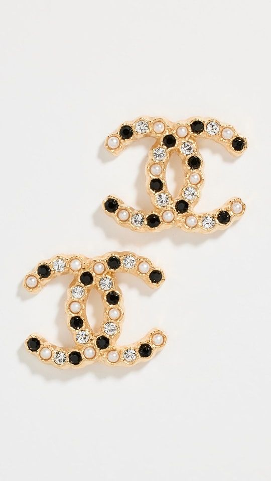 Shopbop Archive Chanel Multi Crystal And Pearl Cc Studs | SHOPBOP | Shopbop