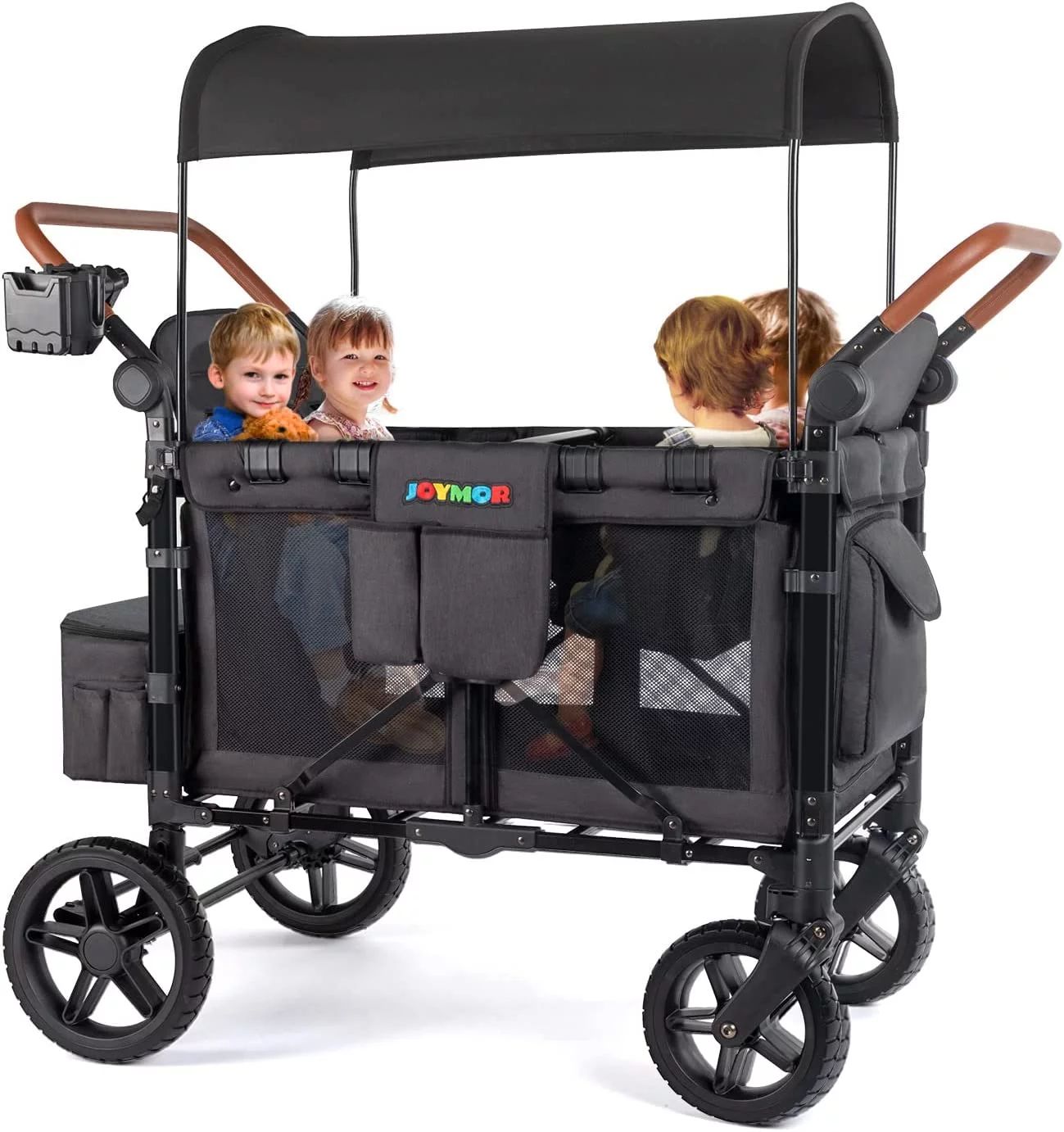 JOYMOR Stroller Wagon for 4 Kids, Luxury 4 Seater Wagon Stroller, Features Rubber Wheel,5-Point H... | Walmart (US)