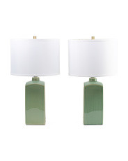 2pk 26in Ceramic Square Base Table Lamps | Bedroom | Marshalls | Marshalls