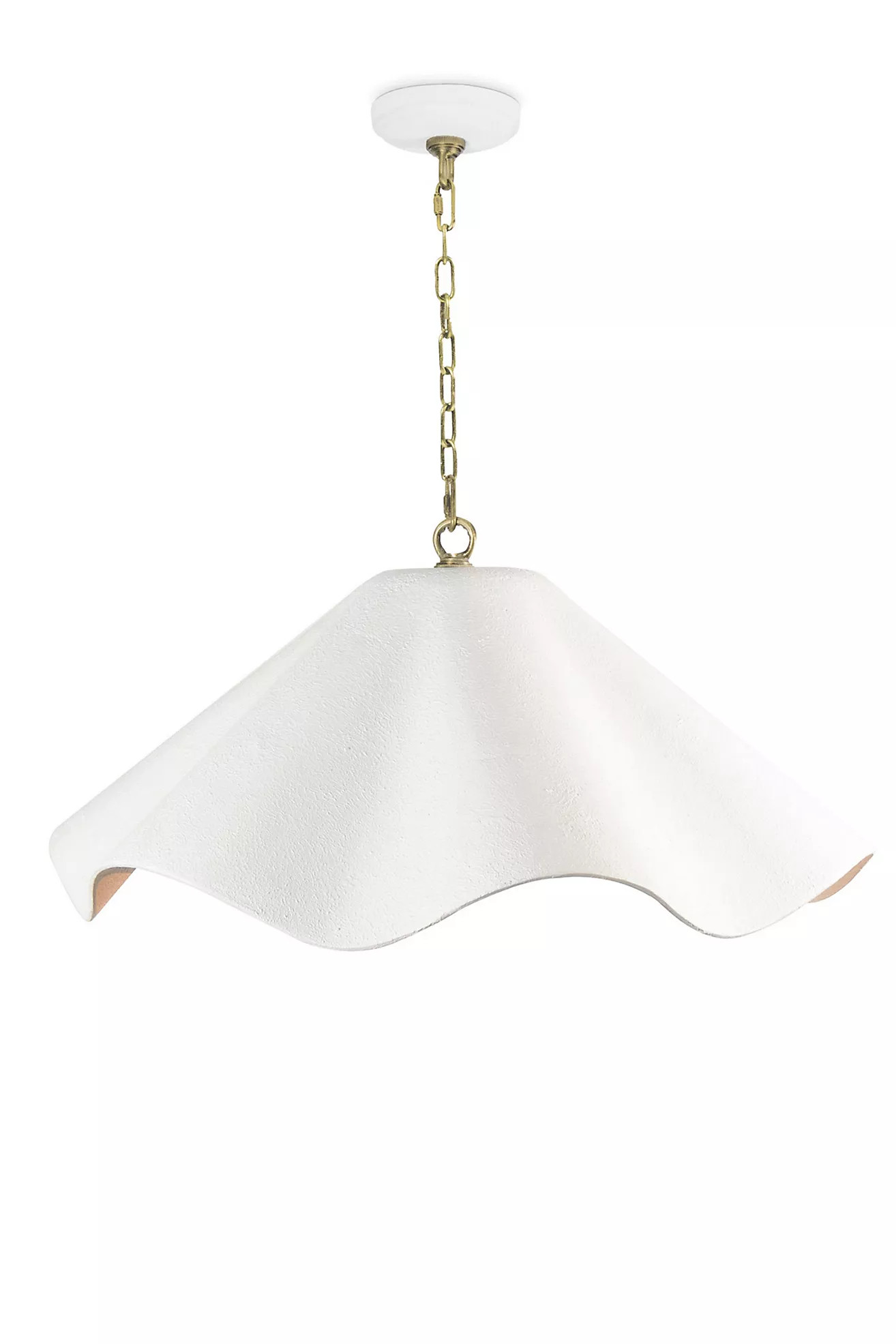 Marisol Ruffle Metal Large Pendant Light | Anthropologie (US)
