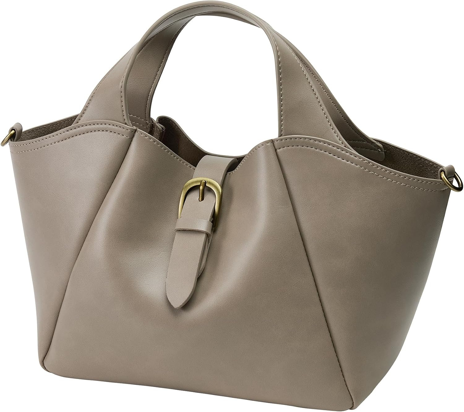 SUNLIGHT LEAVES Elegant Vegan Leather Tote Bag for Women Vintage Handle Handbag | Amazon (US)