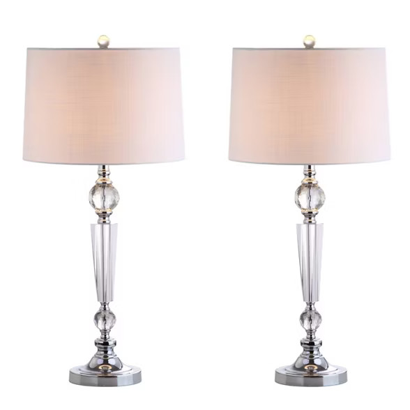 29.5" (Set of 2) Emma Crystal Table Lamp (Includes LED Light Bulb) Clear - JONATHAN Y | Target