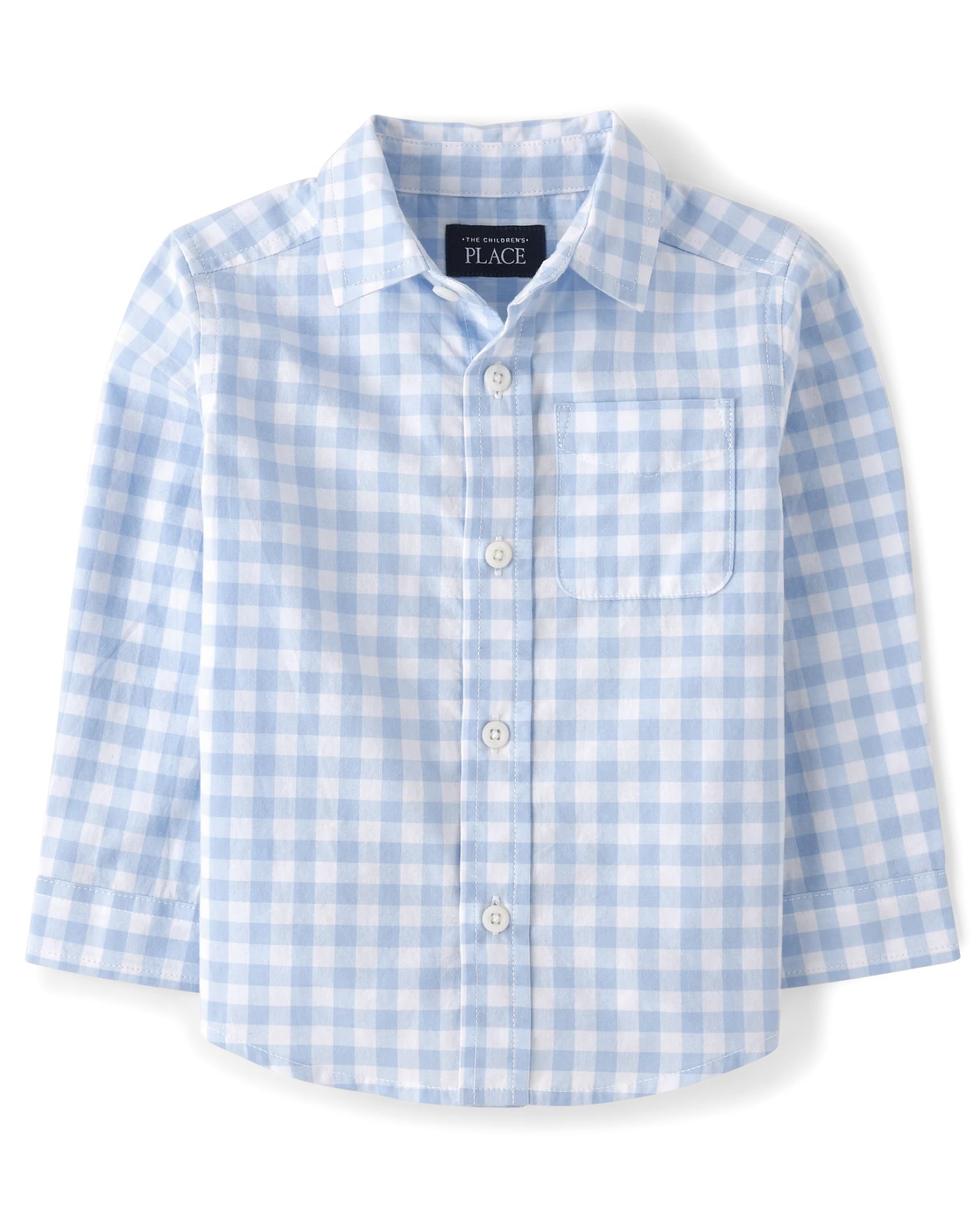 Baby And Toddler Boys Dad And Me Gingham Poplin Button Up Shirt - whirlwind | The Children's Place