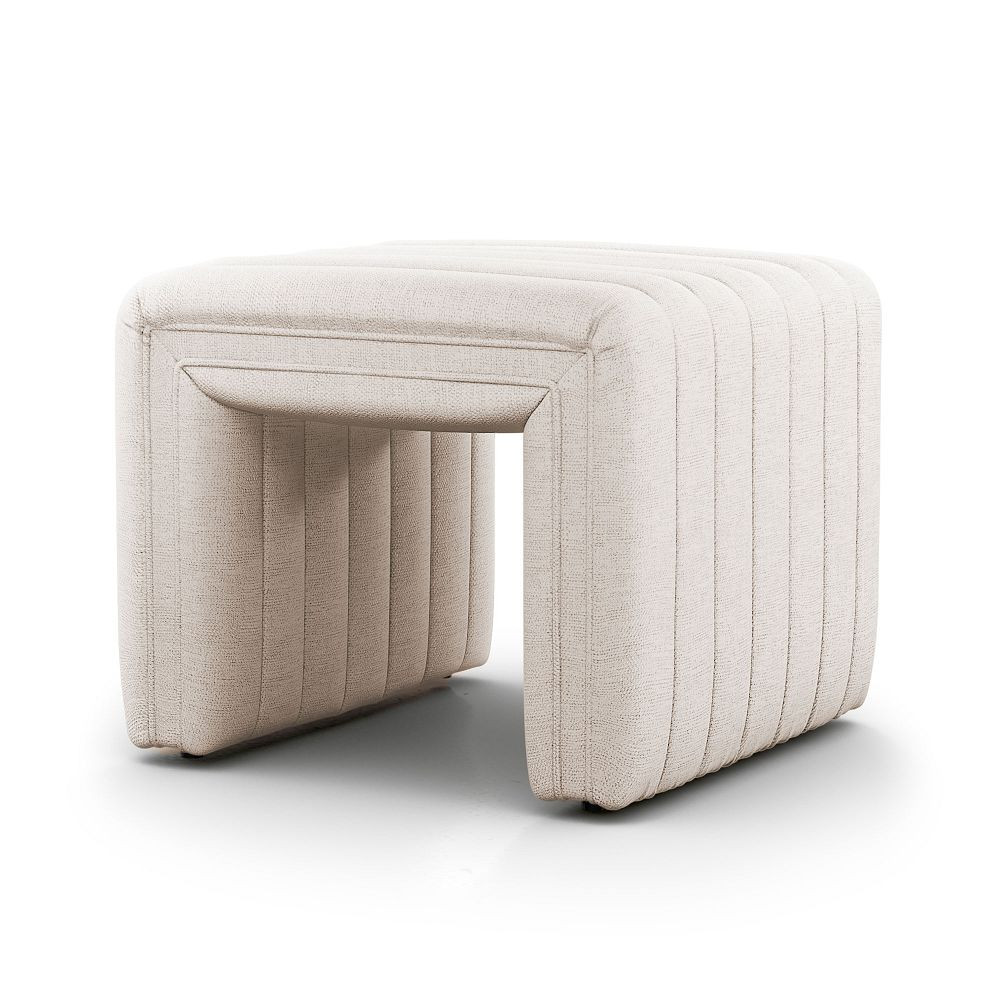 Anniina Channeled Ottoman (21") | West Elm (US)