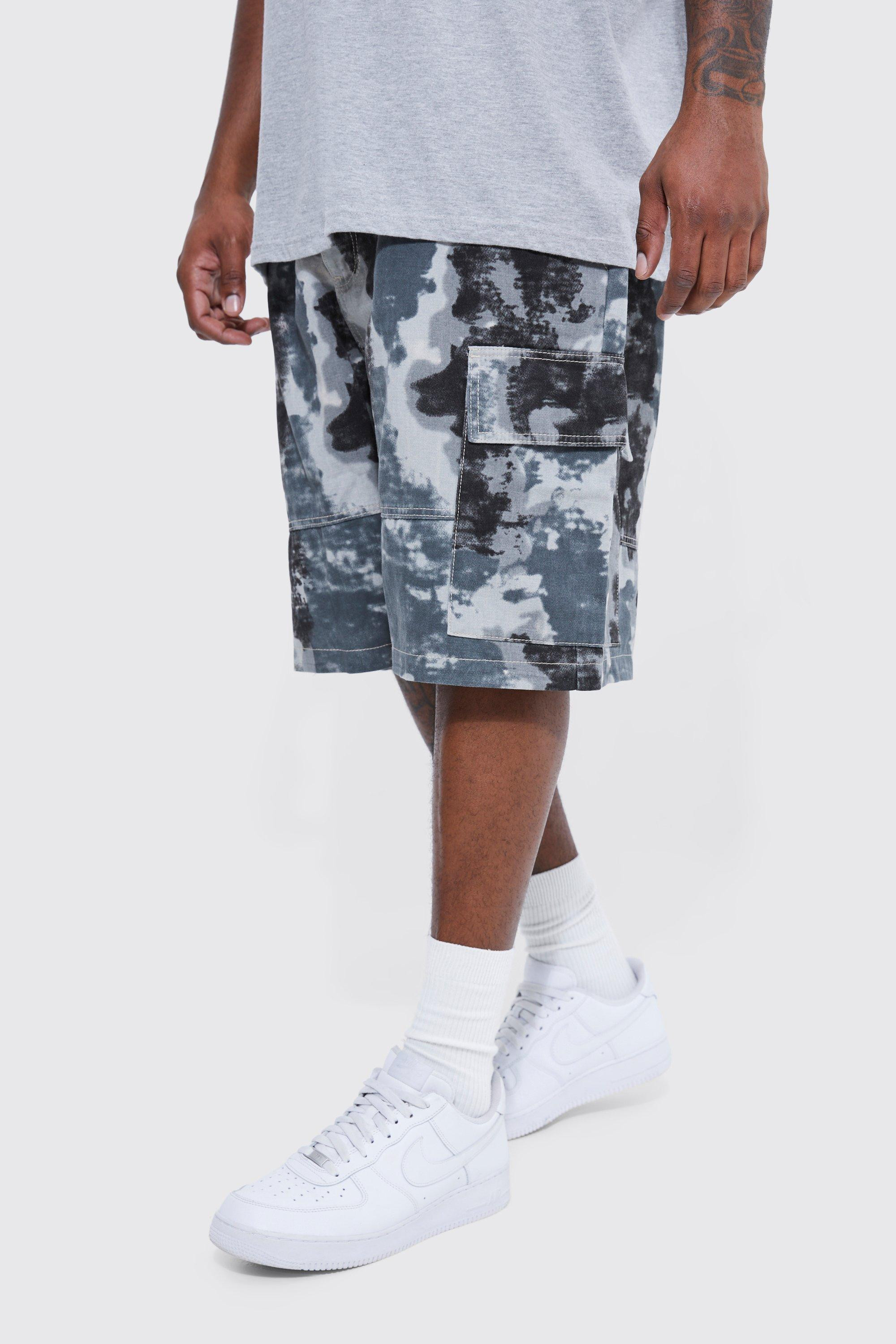 Plus Fixed Relaxed Camo Cargo Detail Short | boohooMAN (DE, IE & UK)