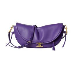 Little halfmoon soft triomphe in supple shiny lambskin - CELINE | 24S US