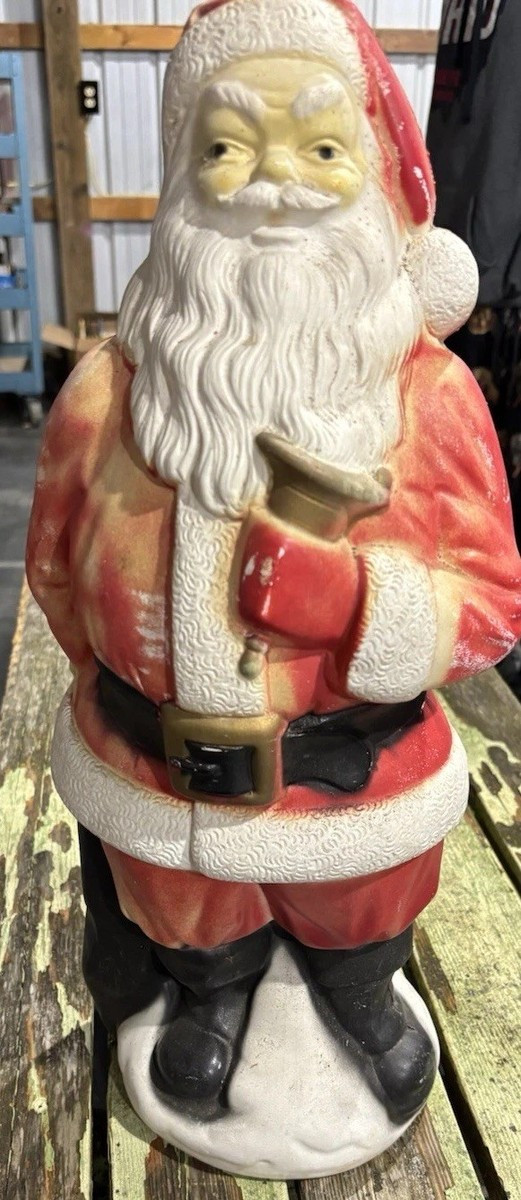 Vintage 1969 Empire Blow Mold 20" Illuminated Santa with Bell in Hand No Light | eBay | eBay US