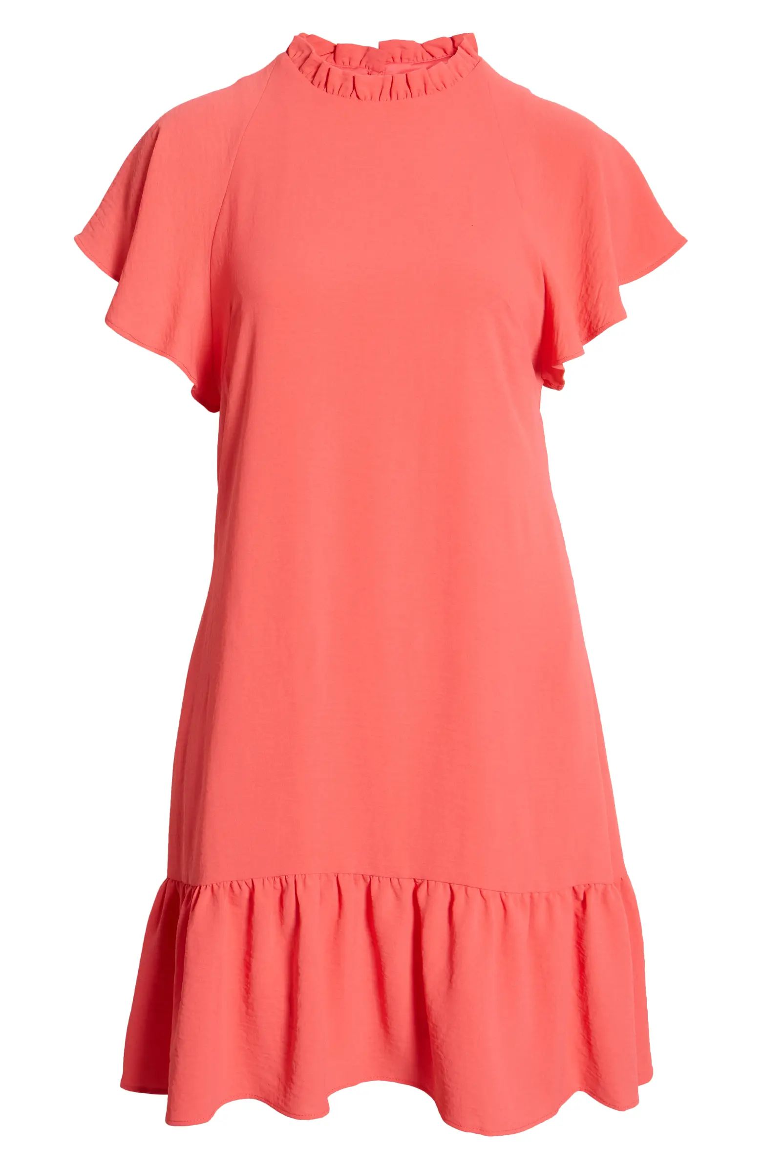 Julia Jordan Flutter Sleeve Ruffle Hem Dress | Nordstrom | Nordstrom