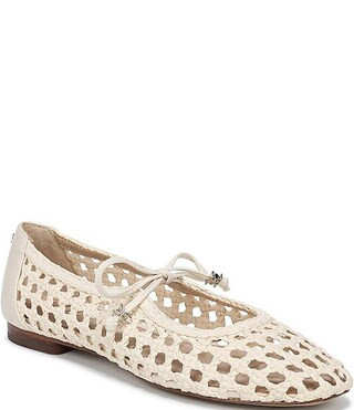 Sam Edelman Marcie Woven Raffia Bow Ballet Flats | Dillard's | Dillard's