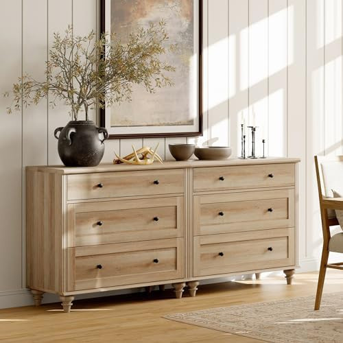 Sauder Cannery Bridge 6-Drawer Dresser, Lintel Oak finish | Amazon (US)