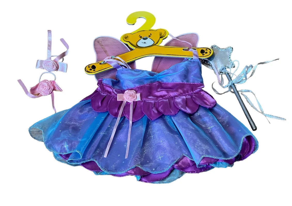 Build A Bear Fairy Dress Wings BAB Clothes Princess Wand Hair Bows Hanger Roses  | eBay | eBay US