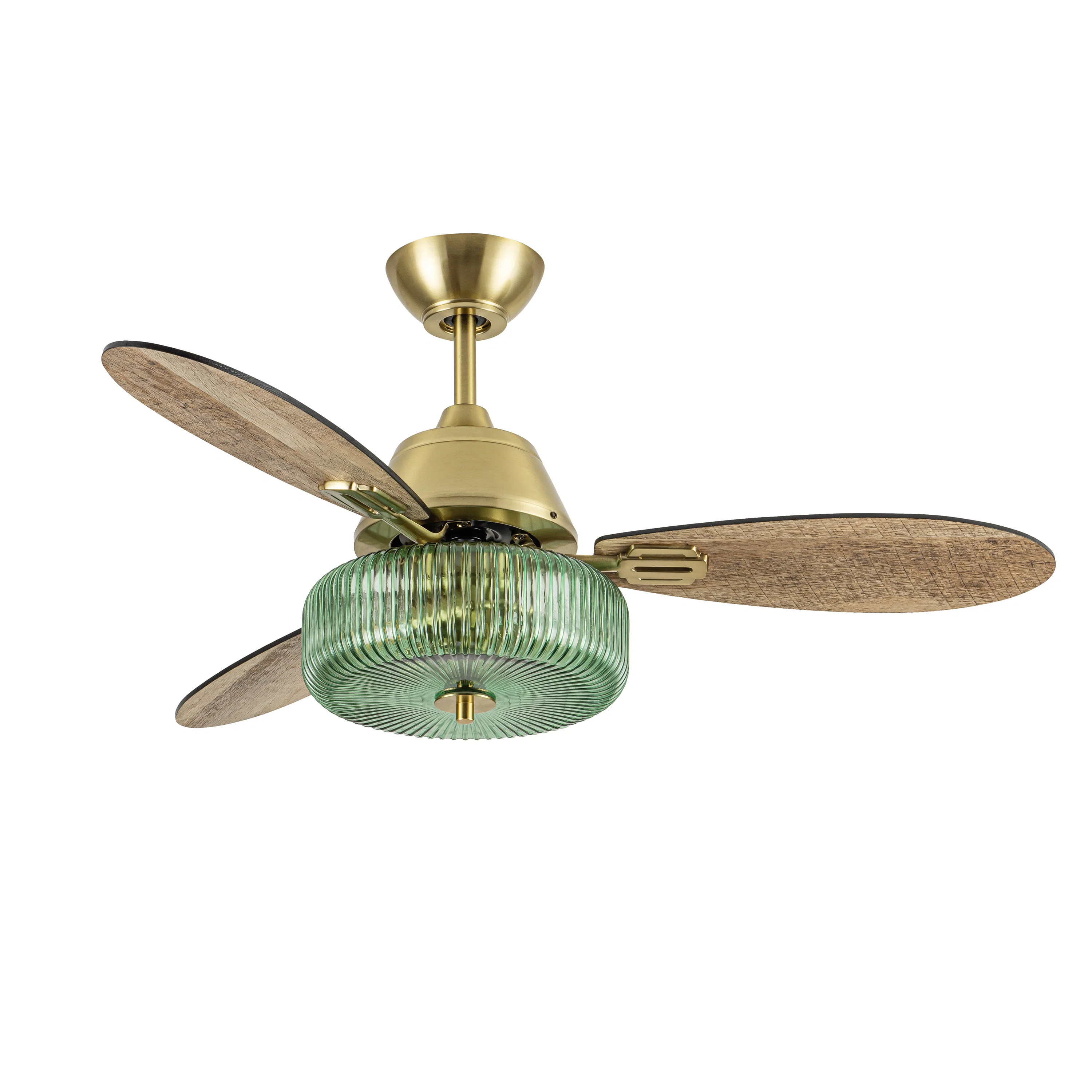 42"W Eliora LED Indoor Ribbed Glass Globe Ceiling Fan With Remote Control - House of Hampton®ByH... | Wayfair North America