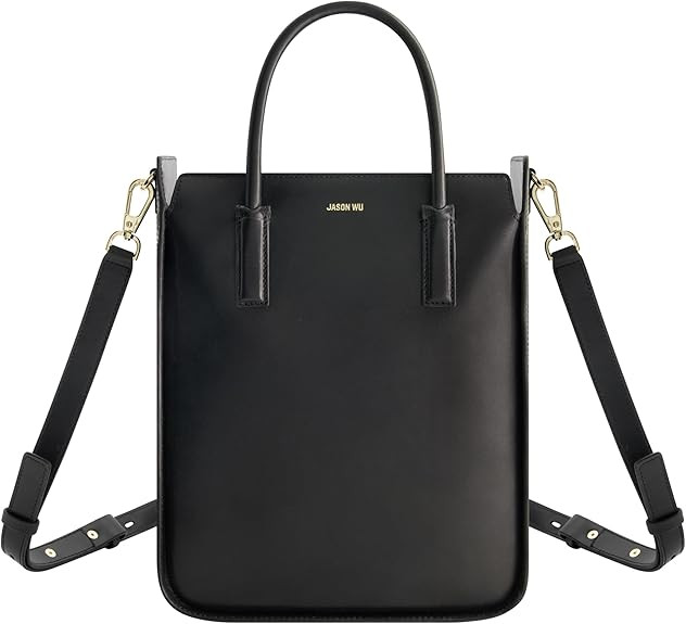 Jason Wu Women's Tote Bag, Structured Leather Handbag with Adjustable Shoulder Strap, Black, One ... | Amazon (US)