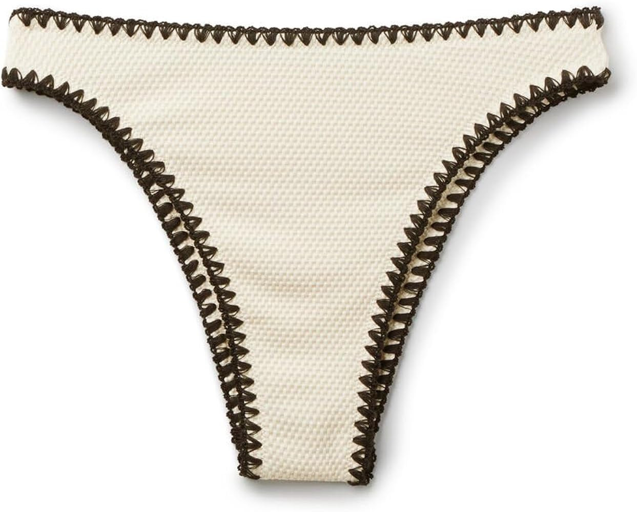 CALZEDONIA Woman's High Waist Brazilian Swimsuit Bottom Bicolor Embroidery | Amazon (US)