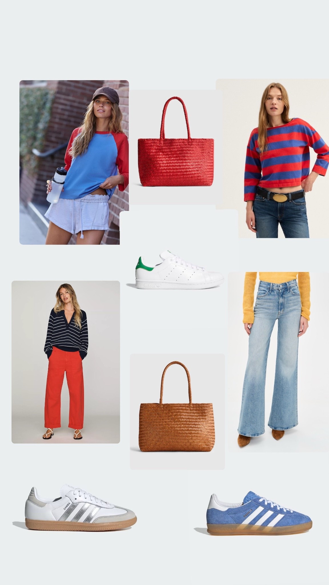 Fall reds and blues 
Madewell Mother Adidas

#LTKOver40