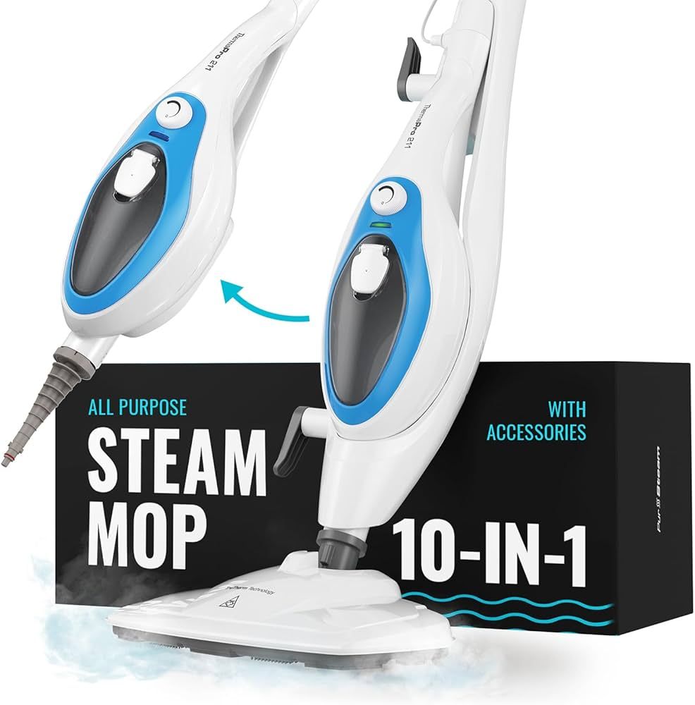 Steam Mop Cleaner 10-in-1 with Convenient Detachable Handheld Unit, Laminate/Hardwood/Tiles/Carpe... | Amazon (US)