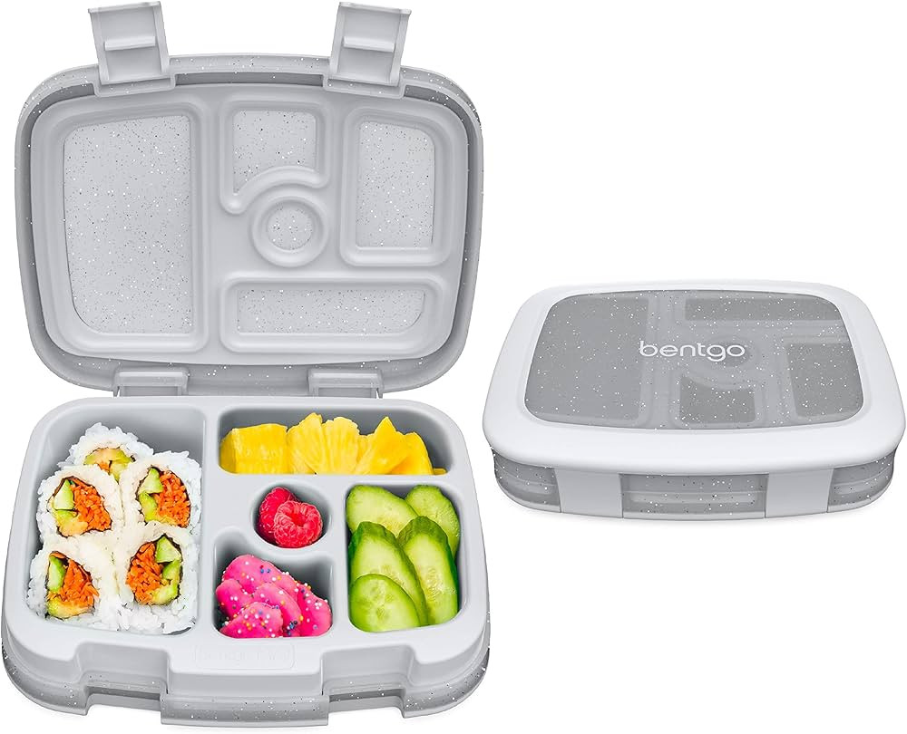 Bentgo® Kids 5-Compartment Lunch Box - Glitter Design for School, Ideal for Ages 3-7, Leak-Proof... | Amazon (US)