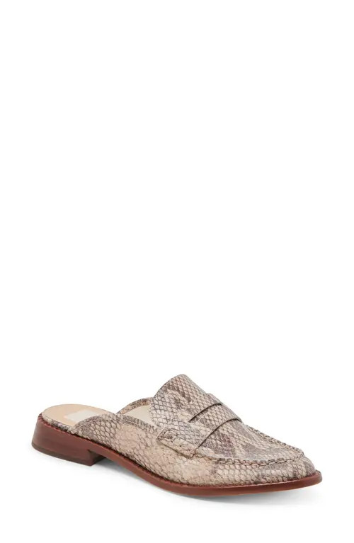 Dolce Vita Havan Loafer Mule in Sand Snake Embossed at Nordstrom, Size 7.5 | Nordstrom