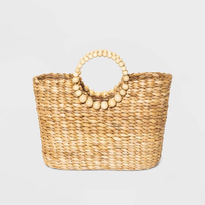 Circle Handle Straw Tote Handbag - A New Day™ Natural | Target