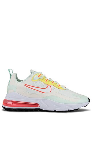 Air Max 270 React Sneaker in Pale Ivory, Summit White & Bright Mango | Revolve Clothing (Global)