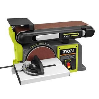 RYOBI Corded 4 in x 36 in. Belt and 6 in. Disc Sander BD4601G - The Home Depot | The Home Depot