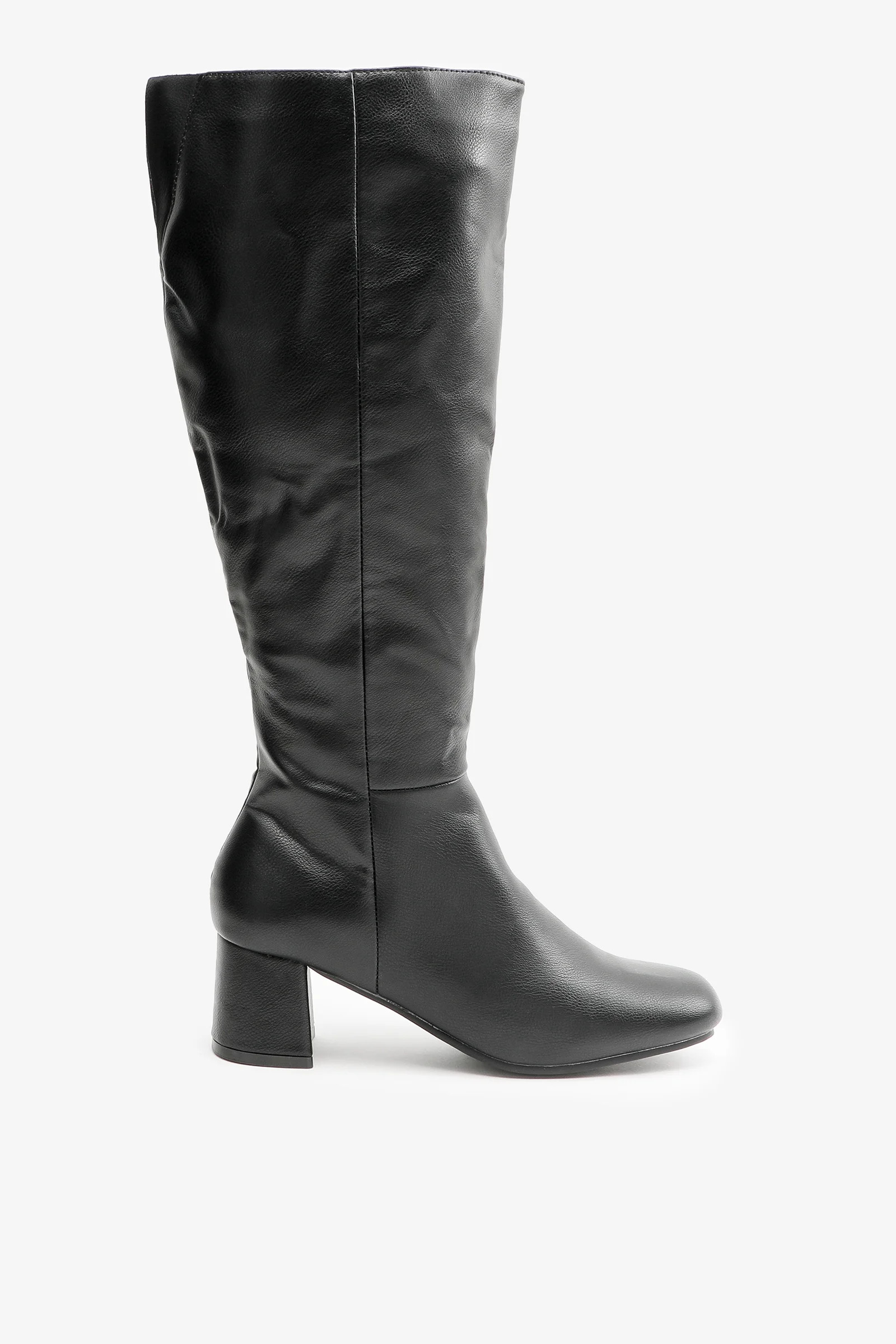 Flared-Heel Mid-Calf Boots | Ardene