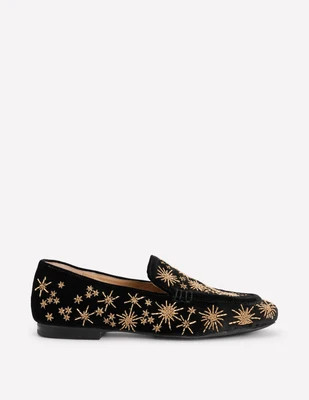Boden Women's Dinah Embellished Loafers in Black | Size 39 | Boden UK