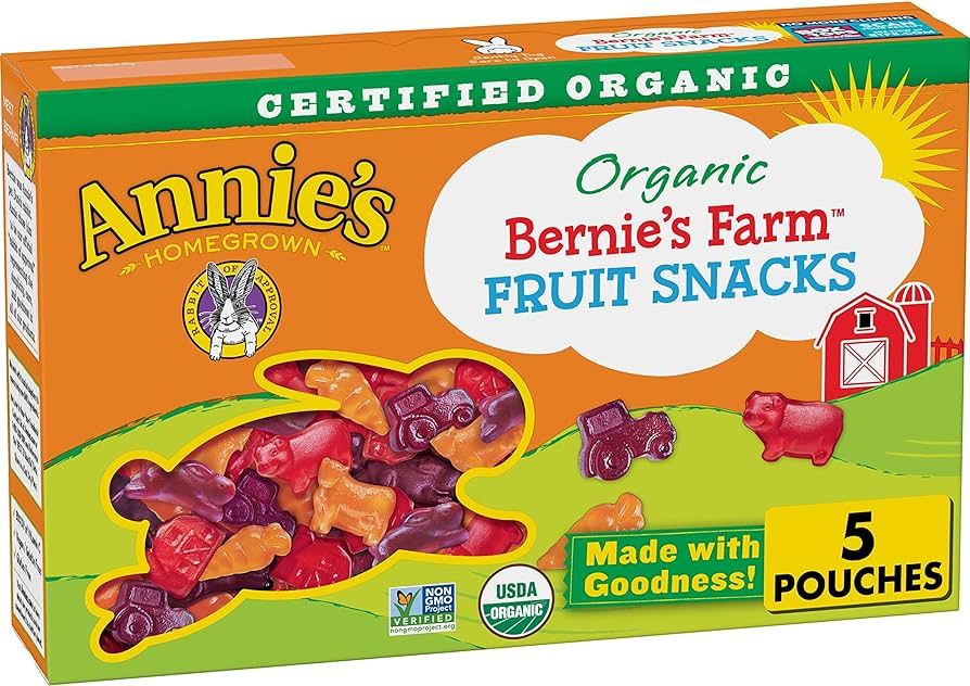 Annie's Gluten Free Organic Bernie's Farm Fruit Snacks, 4 Oz, 5 Ct | Amazon (US)