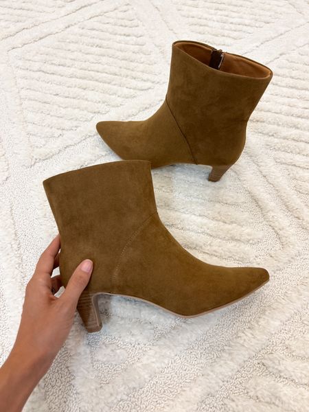 Found these cute Dolce Vita faux suede heeled ankle boot dupes at Target for under $40! Looks just like the Dee Booties with a slightly thicker heel — perfect for fall!

// fall fashion, fall outfit, fall outfits, fall trends, fall transition outfit, fall transitional outfit, fall boots, fall shoes, fall footwear, ankle boots, heeled boots, Dolce Vita dupe, Dolce Vita dupes, Dolce Vita Dee Bootie dupe, brunch outfit, date night outfit, pumpkin patch outfit, apple picking outfit, travel outfit, dressy outfit, neutral fashion, neutral style (9.25)

#liketkit 

#LTKGiftGuide #LTKshoecrush #LTKfindsunder50 #LTKfindsunder100 #LTKsalealert #LTKU #LTKstyletip #LTKHoliday #LTKparties #LTKtravel #LTKSeasonal