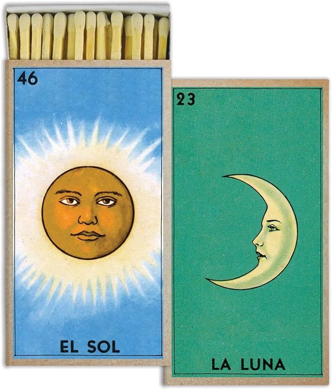 HomArt Large Decorative El Sol y La Luna Candle and Fireplace Wood Matches | Amazon (US)