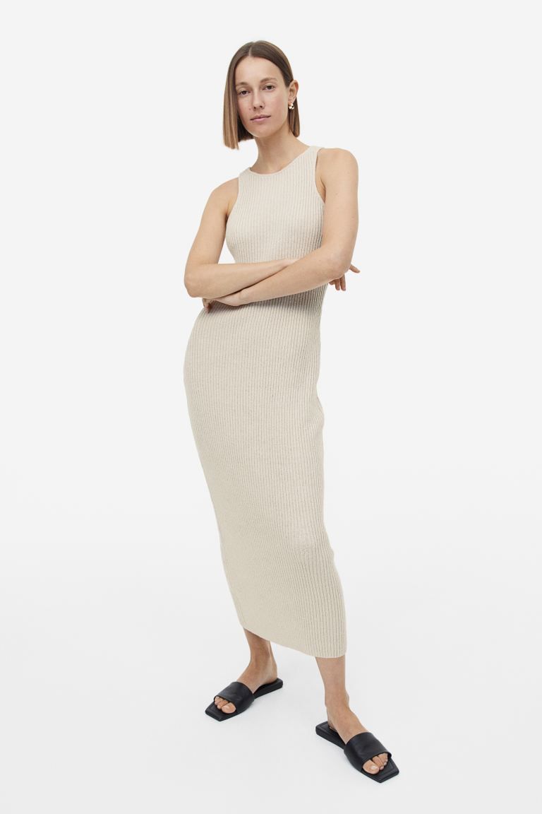 Rib-knit silk-blend dress | H&M (UK, MY, IN, SG, PH, TW, HK)