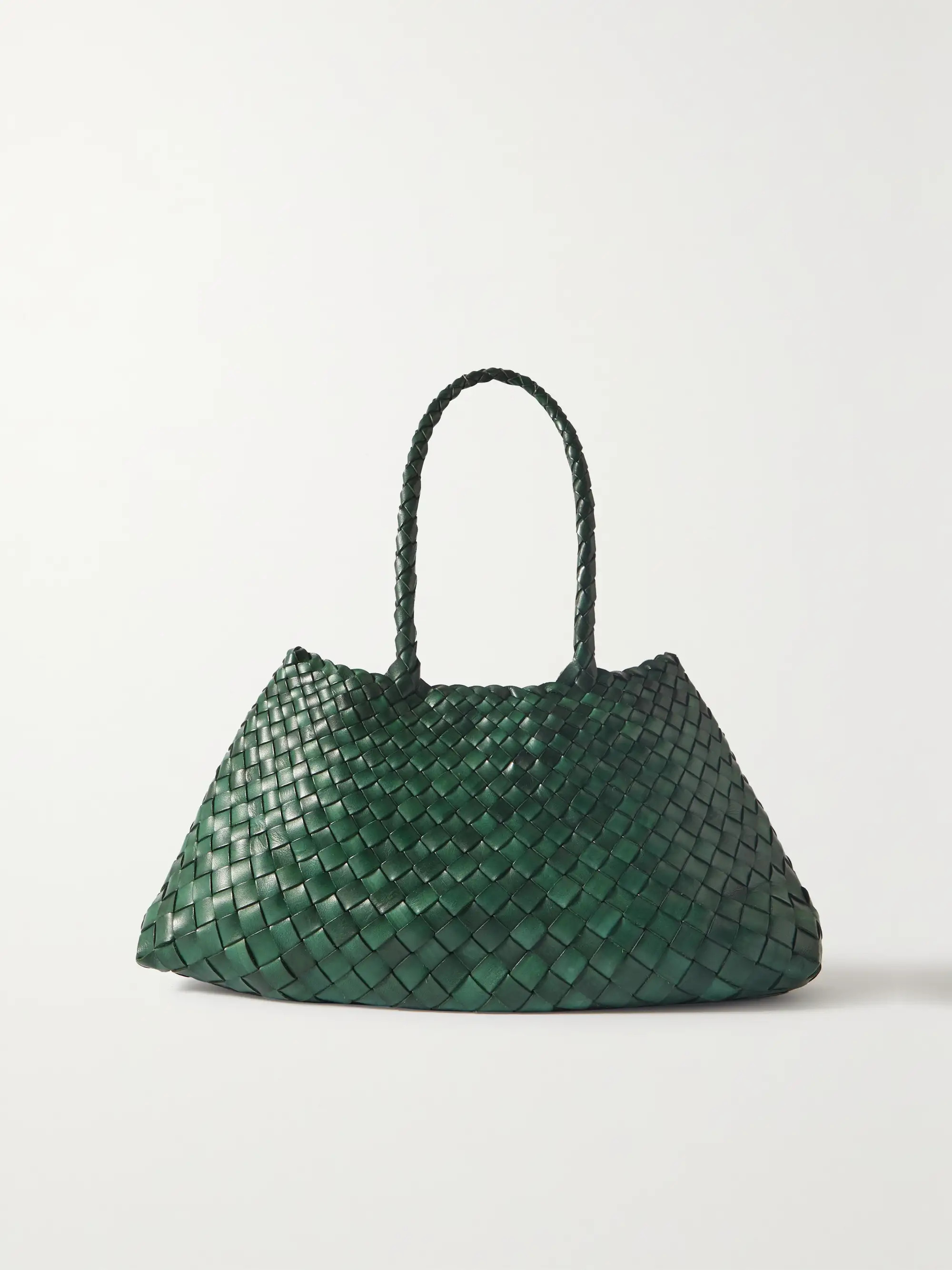 Green Santa Croce Big woven leather tote | DRAGON DIFFUSION | NET-A-PORTER | NET-A-PORTER (US)