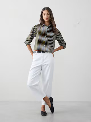 Boxy Button-Down Shirt | Banana Republic Factory