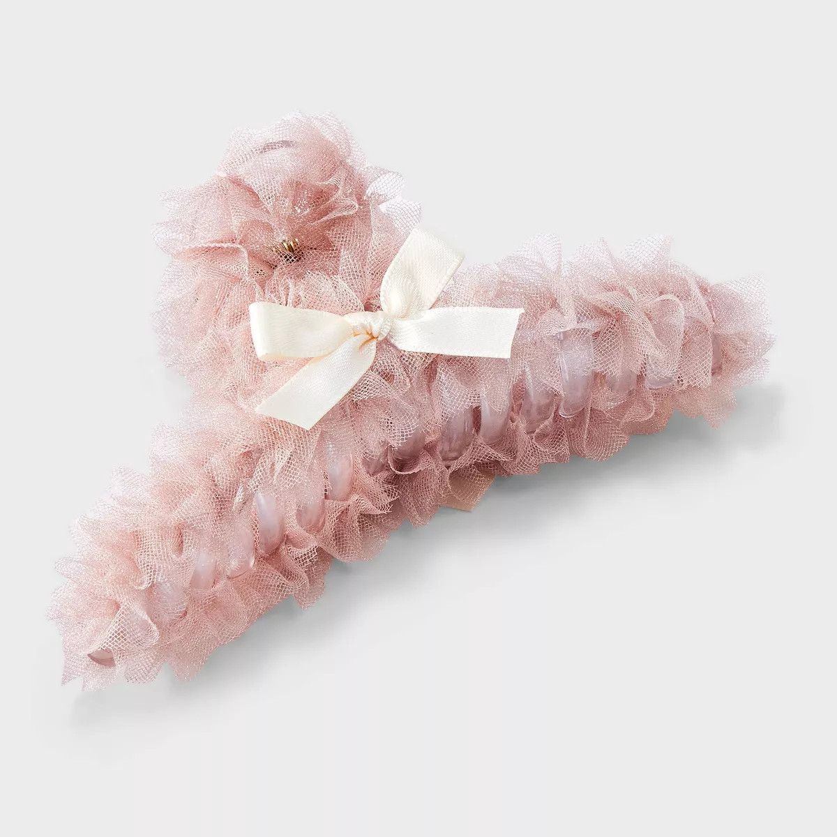 Organza with Satin Bow Hair Claw Clip - Wild Fable™ Pink | Target
